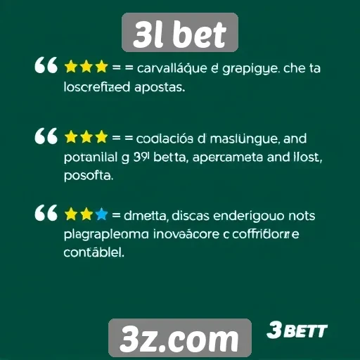 Avaliações de usuários sobre o 3l bet
